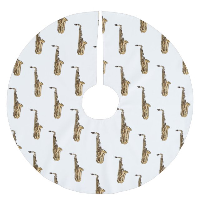 Jupon De Sapin En Polyester Brossé dessin animé saxophone (Devant)