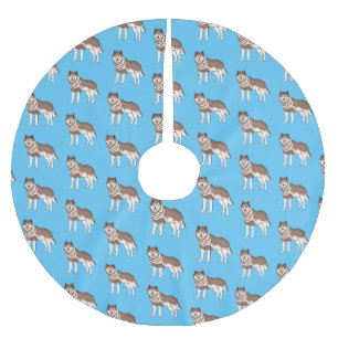Jupon De Sapin En Polyester Brossé dessin humoristique sibérien husky