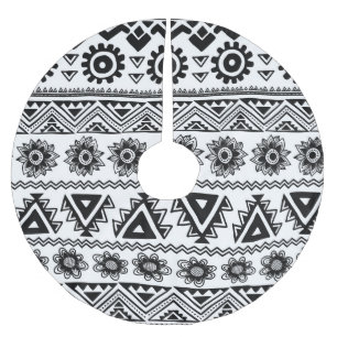Jupon De Sapin En Polyester Brossé Deuxième ethnie tribale, motif sans coutures.
