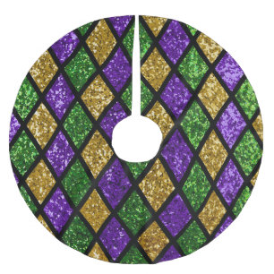 Jupon De Sapin En Polyester Brossé Diamants de paillettes scintillants, arrière - pla