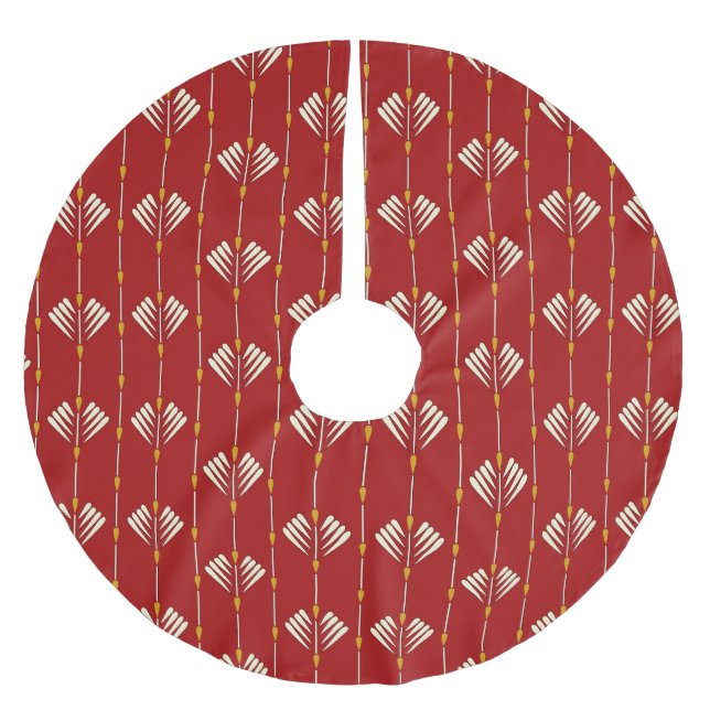 Jupon De Sapin En Polyester Brossé Digital Mughal : Textile Plante Artwork. (Devant)
