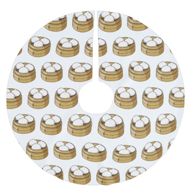 Jupon De Sapin En Polyester Brossé Dim sum dessin animé (Devant)