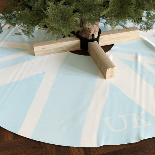Jupon De Sapin En Polyester Brossé Drapeau bleu Royaume-Uni Union Jack Jupe d'arbre d