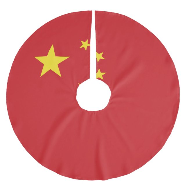 Jupon De Sapin En Polyester Brossé Drapeau chinois (Devant)