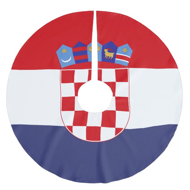 Jupon De Sapin En Polyester Brossé Drapeau de Croatie (Devant)