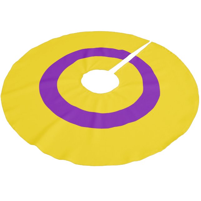 Jupon De Sapin En Polyester Brossé Drapeau de fierté intersexe (Angle)