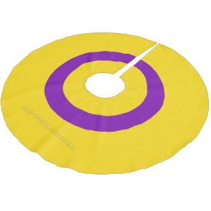 Jupon De Sapin En Polyester Brossé Drapeau de fierté intersexe de SlipperyJoe's fond