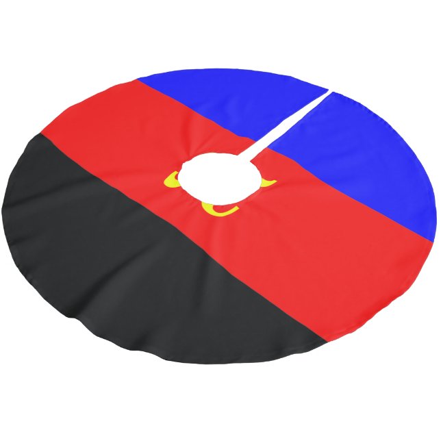 Jupon De Sapin En Polyester Brossé Drapeau de fierté polyamoureux (Angle)