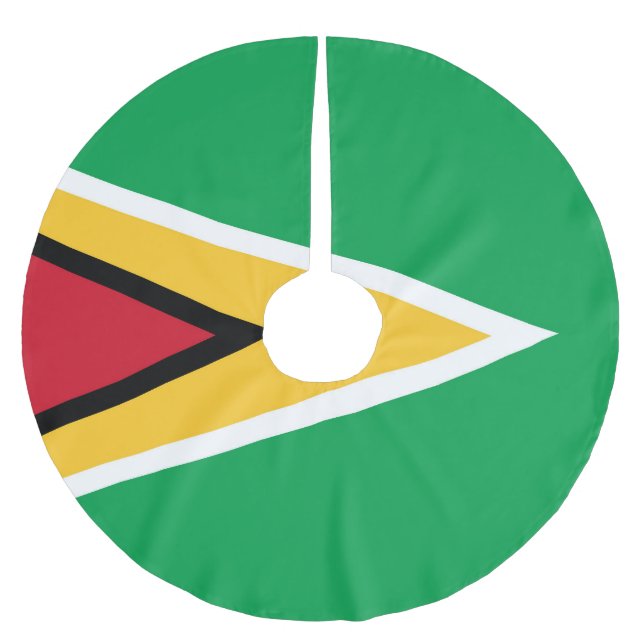 Jupon De Sapin En Polyester Brossé Drapeau de Guyana (Devant)