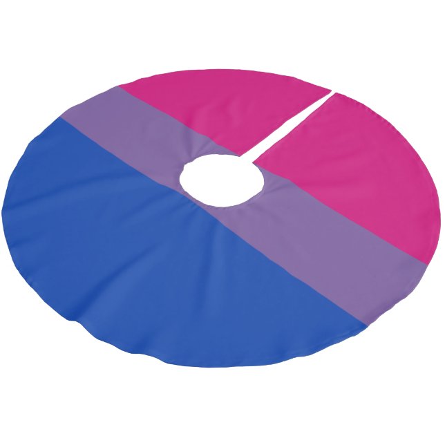 Jupon De Sapin En Polyester Brossé Drapeau de la fierté bisexuelle (Angle)