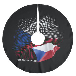 Jupon De Sapin En Polyester Brossé Drapeau de la République tchèque