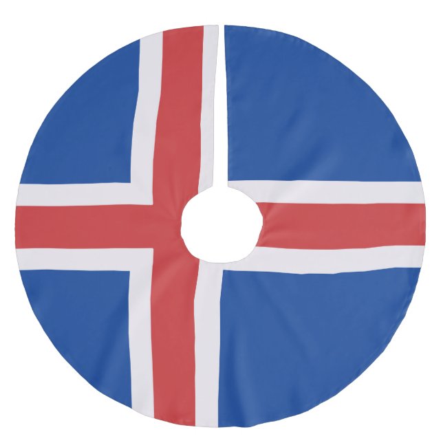 Jupon De Sapin En Polyester Brossé Drapeau de l'Islande (Devant)