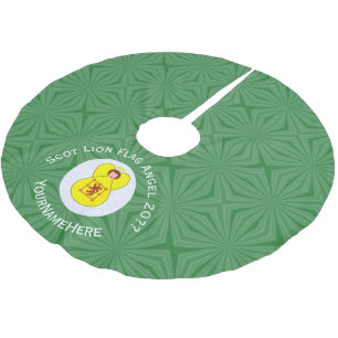Jupon De Sapin En Polyester Brossé Drapeau de Noël ange Lion Rampant écossais Personn