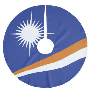 Jupon De Sapin En Polyester Brossé Drapeau des Îles Marshall