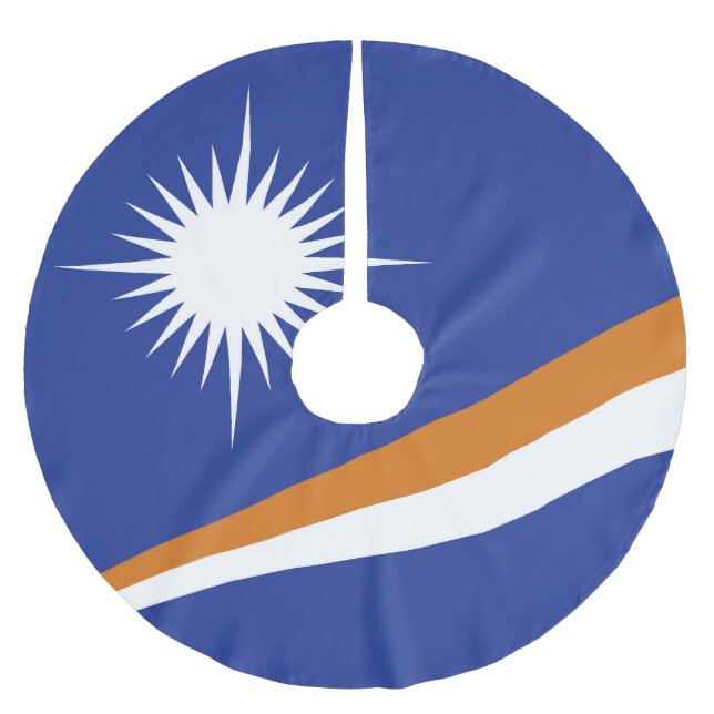 Jupon De Sapin En Polyester Brossé Drapeau des Îles Marshall (Devant)