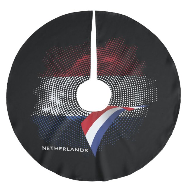 Jupon De Sapin En Polyester Brossé Drapeau des Pays-Bas (Devant)