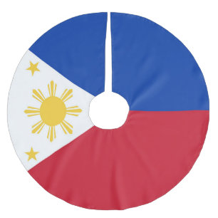 Jupon De Sapin En Polyester Brossé drapeau des Philippines
