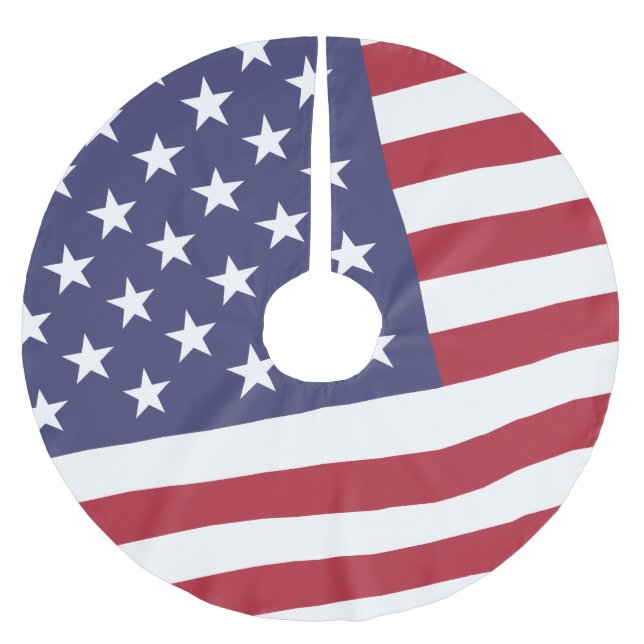 Jupon De Sapin En Polyester Brossé Drapeau des USA - célébrez l'Amérique - Jour de la (Devant)