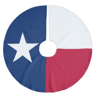 Jupon De Sapin En Polyester Brossé Drapeau d'état du Texas - couleur authentique de
