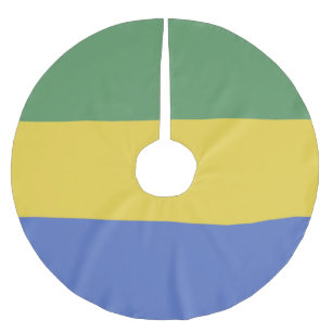 Jupon De Sapin En Polyester Brossé Drapeau du Gabon