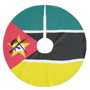 Jupon De Sapin En Polyester Brossé Drapeau du Mozambique