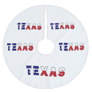 Jupon De Sapin En Polyester Brossé Drapeau du Texas