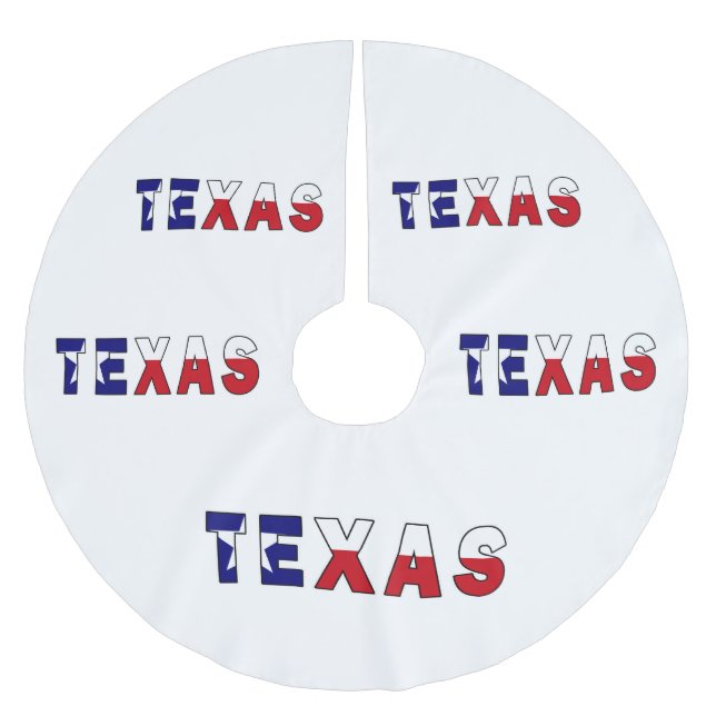 Jupon De Sapin En Polyester Brossé Drapeau du Texas (Devant)