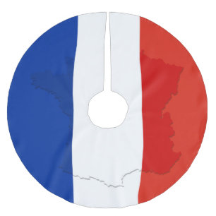Jupon De Sapin En Polyester Brossé drapeau français
