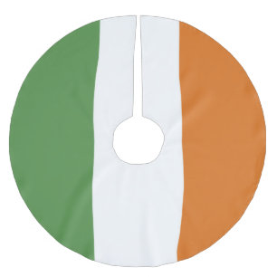 Jupon De Sapin En Polyester Brossé Drapeau irlandais