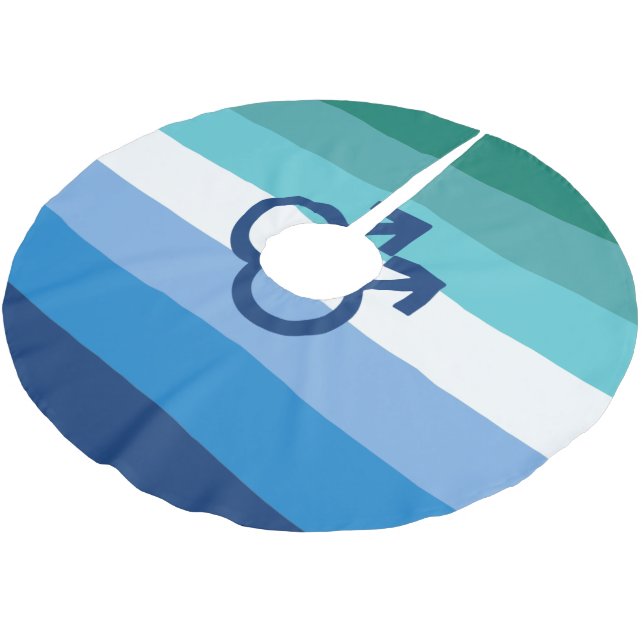 Jupon De Sapin En Polyester Brossé Drapeau MLM Gay Male Pride (Angle)