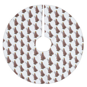 Jupon De Sapin En Polyester Brossé Drôle affamé pulette affamée dessin animé