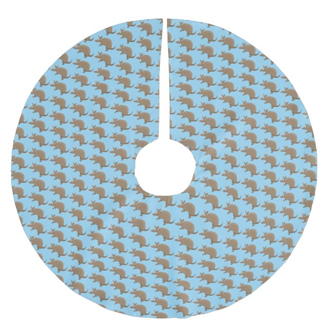 Jupon De Sapin En Polyester Brossé Drôle armadillo joyeux dessin animé (Devant)