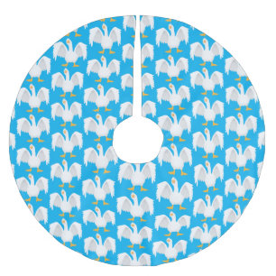 Jupon De Sapin En Polyester Brossé Drôle curieuse dessin animé d'oie domestique