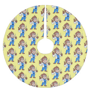 Jupon De Sapin En Polyester Brossé Drôle orangoutan dessinateur docteur