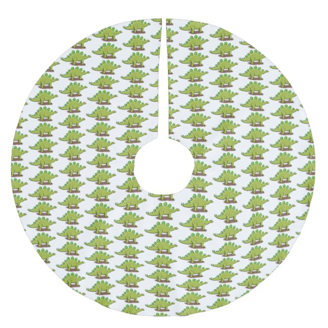Jupon De Sapin En Polyester Brossé Drôle stegosaurus dinosaure dessin animé (Devant)