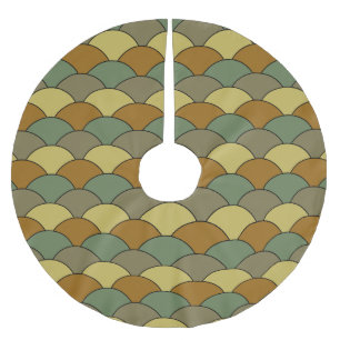 Jupon De Sapin En Polyester Brossé Écaille de dragon, éventails, vagues, Seigaiha, ca