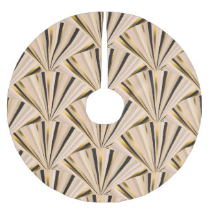 Jupon De Sapin En Polyester Brossé Echelles Art Déco : Glamour d'or géométrique