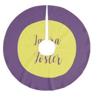 Jupon De Sapin En Polyester Brossé Écriture manuscrite Nom élégant Indigo et couleur