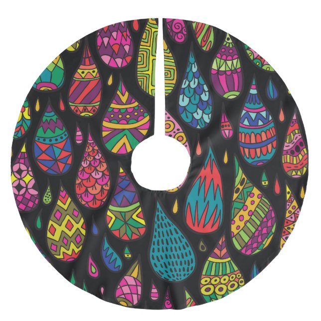 Jupon De Sapin En Polyester Brossé Elégance florale, arrière - plan abstrait. (Devant)