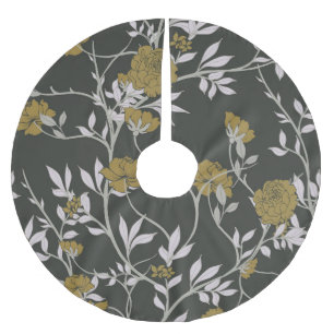 Jupon De Sapin En Polyester Brossé Elégant fleuri : design motif vintage.