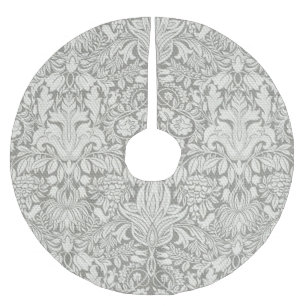 Jupon De Sapin En Polyester Brossé élégant formel brocart de dentelle en damas blanc