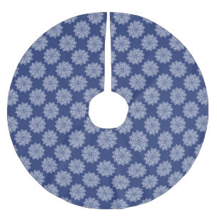Jupon De Sapin En Polyester Brossé Élégant joli motif mandala bleu marine girly