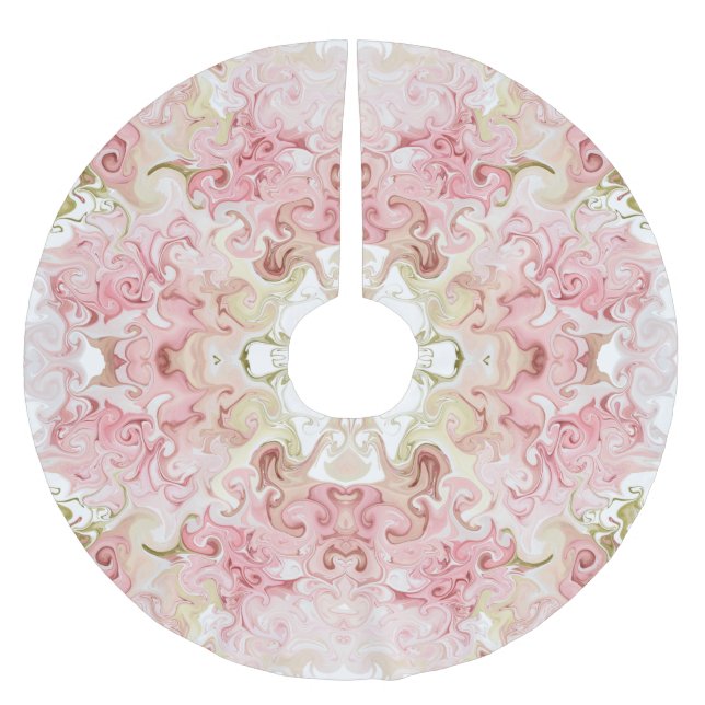 Jupon De Sapin En Polyester Brossé Élégant marbre rose et or (Devant)