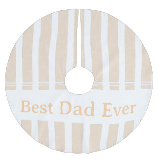 Jupon De Sapin En Polyester Brossé Élégant rayé Meilleur Papa Personnalisé