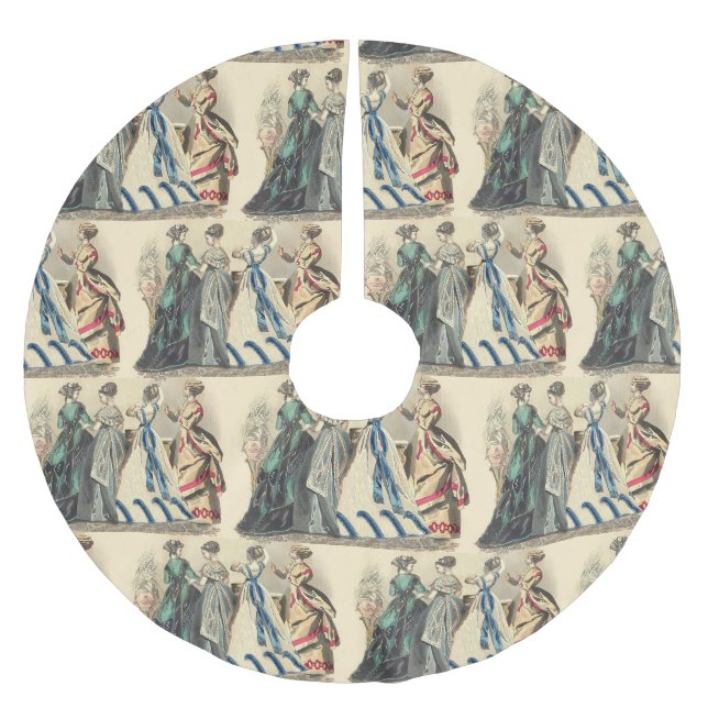 Jupon De Sapin En Polyester Brossé Élégantes dames victoriennes  (Devant)