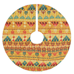 Jupon De Sapin En Polyester Brossé Éléments tribaux, motif polyvalent et transparent.
