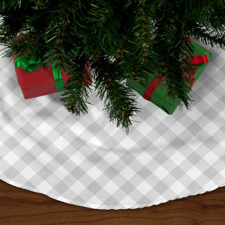 Jupon De Sapin En Polyester Brossé En vichy gris