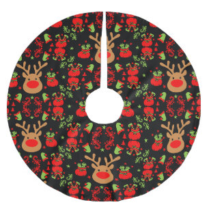 Jupon De Sapin En Polyester Brossé Enveloppement de Noël des elfes amusant