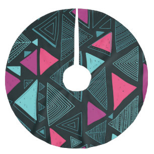 Jupon De Sapin En Polyester Brossé Ethnic Tribal Boho : Doodle Vintage.