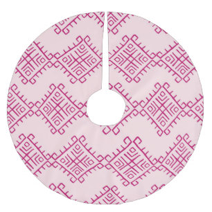 Jupon De Sapin En Polyester Brossé Ethnie tribale : décoratif vintage abstrait.